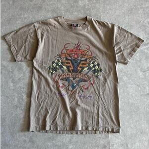 90s Vintage Foreigner Brown Band T Shirt Size L